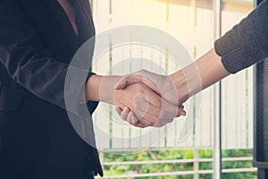 Business people handshake at meeting or negotiation in the office, Business partnership meeting concept