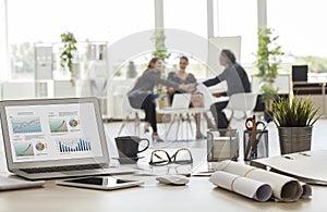 Business people handshake in the office photo