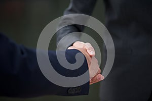 Business people handshake showing trust and teamwork