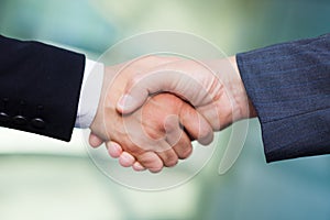 Business people handshake: team work