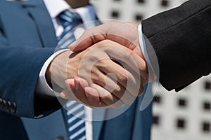 Business people handshaking