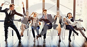 Business People Happiness Smiling Enjoyment Concept photo