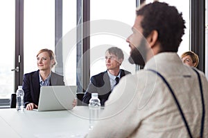 Business people having meeting