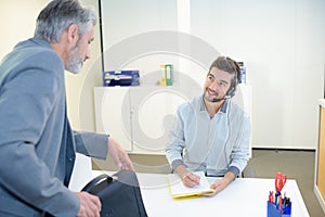 business people having meeting in executive