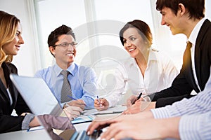 Business people having meeting in an office