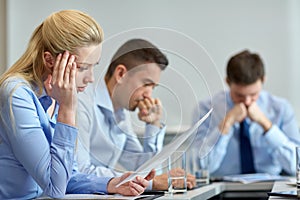 Business people having problem in office