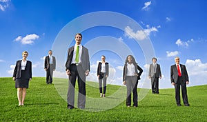 Business People On a Hill