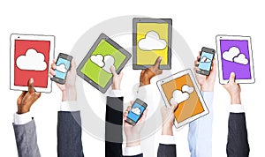 Business People Holding Cloud Computing Concept