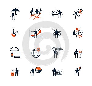 Business people icons. Management, human resources