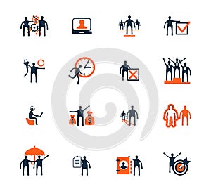 Business people icons. Management, human resources