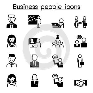 Business people icons set vector illustration graphic design
