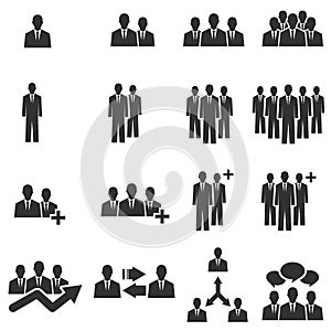 People Icon work group Team Vector photo