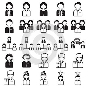 business people icons. Vector illustration decorative design