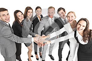 Business people joined hands