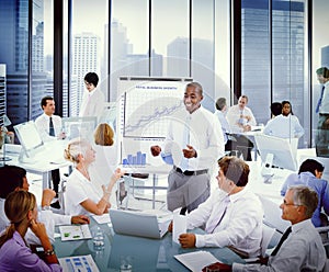 Business People Listening to a Business Presentation