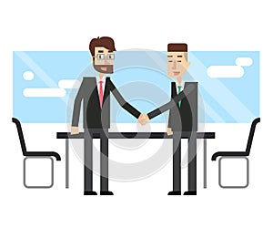 Business people make a deal. Partnership.