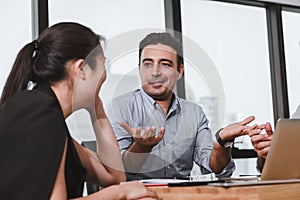 Business People are Meeting Discussing About Their Project and  Problem Solving in Conference Room, Professional Manager is