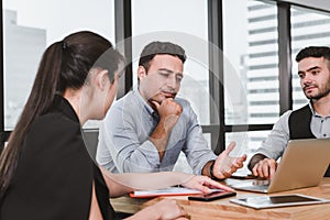 Business People are Meeting Discussing About Their Project and  Problem Solving in Conference Room, Professional Manager is