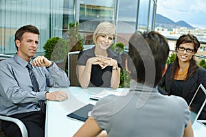 Business people meeting outdoor