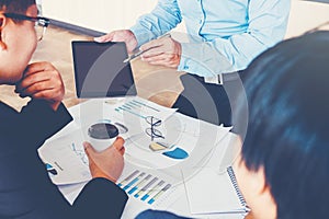 Business People meeting Planning Strategy Analysis on new business project Concept