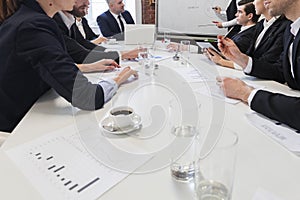 Business people at meeting table