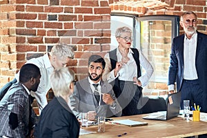 Business people at the negotiating table in the office