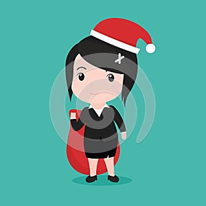 Business People New Year, Christmas Holiday, vector