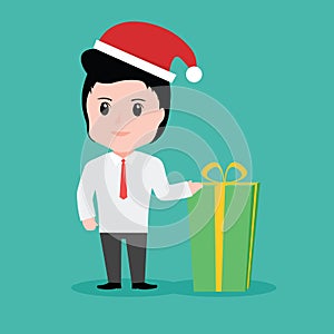 Business People New Year, Christmas Holiday, vector