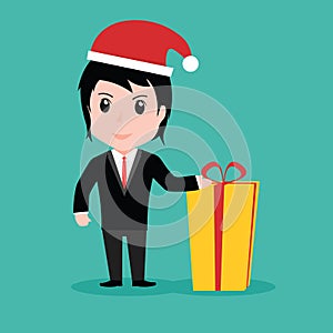 Business People New Year, Christmas Holiday, vector