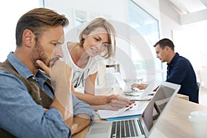 Business people at office working on business trategy