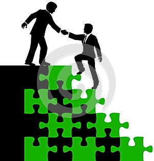 Business people partner help find solution