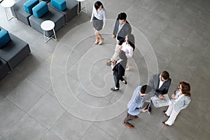 Business people planning strategy in office together