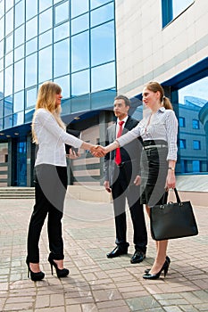 Business people shaking hands