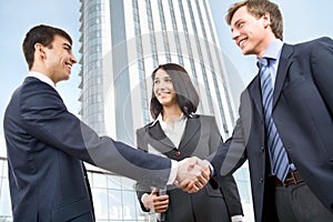 Business people shaking hands