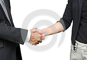 Business people shaking hands.