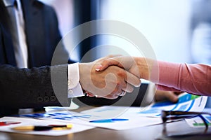 Business people shaking hands