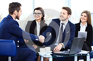 Business people shaking hands