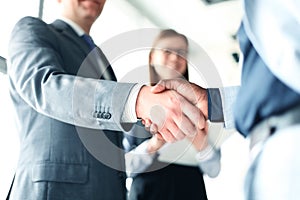 Business people shaking hands