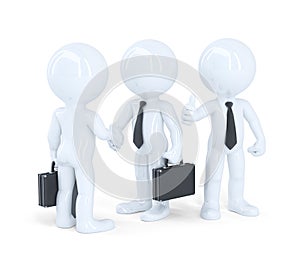 Business people shaking hands. Isolated. Clipping path