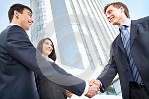 Business people shaking hands