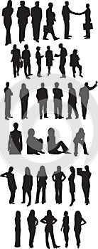 Business people silhouettes