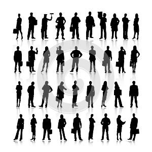 Business people silhouettes photo