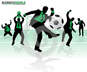 Business People in Soccer Success