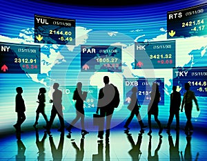 Business People Stock Exchange Market Trading Concept