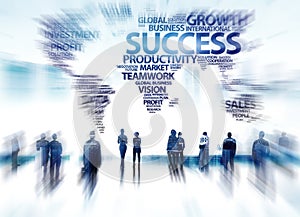 Business People Success Aspiration Corporate Goals Group Concept