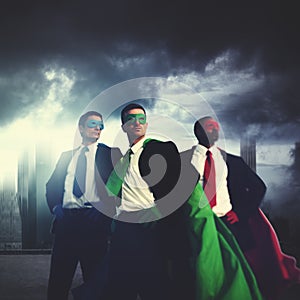 Business People Superheroes Costume Power Concept