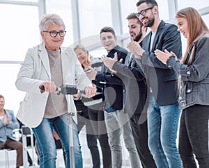 Business people take a break in the mordern office