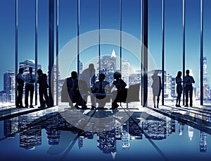 Business People Talking Conference Meeting Room Concept
