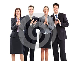 Business people team clapping