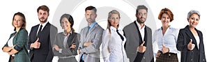 Business people team on white